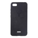 Cloth Texture PU Leather Coated TPU Cover for Xiaomi Redmi 6A (Single 12MP Rear Camera) – Black