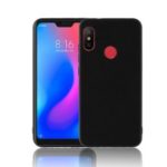 Retro Velvet Cloth Coated PC + TPU Hybrid Phone Shell for Xiaomi Mi A2 Lite / Redmi 6 Pro – Black