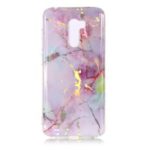 Marble Pattern Plated IMD TPU Soft Case for Xiaomi Pocophone F1 / Poco F1 – Light Purple