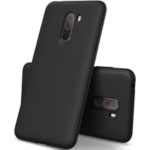 LENUO Twill Texture TPU Back Case Cover for Xiaomi Pocophone F1 / Poco F1 (India) – Black