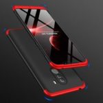 GKK [Detachable 3-Piece] Matte Hard Back Case for Xiaomi Pocophone F1 / Poco F1 (India) – Black / Red
