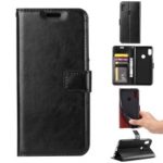 Crazy Horse PU Leather Cell Phone Case for Xiaomi Redmi Note 6 Pro – Black