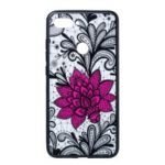 Embossed Flower Pattern TPU + PC Combo Mobile Phone Case for Xiaomi Mi 8 Lite / Mi 8 Youth (Mi 8X) – Big Red Flower
