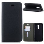 [Auto-absorbed] [Wood Texture] Stand Leather Cover for Xiaomi Pocophone F1 / Poco F1 in India – Black