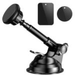 Universal Strong Magnetic Attraction Car Phone Mount Adjustable Magnetic Mount Car Holder for iPhone Samsung Huawei Etc. – Black
