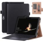 WY-1537 Carbon Fiber Texture PU Leather Protective Case for Microsoft Surface Go 10 inch – Black