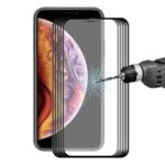 5PCS/Pack HAT PRINCE for iPhone XS Max 6.5 inch 0.2mm 3D Curved Carbon Fiber Edges Full Size Tempered Glass Screen Protector – Black