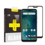 2Pcs/Set ITIETIE Silk Printing 2.5D 9H Anti-explosion Tempered Glass Full Screen Protector for Xiaomi Mi A2 Lite / Redmi 6 Pro – Black