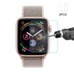 2Pcs/Set HAT PRINCE for Apple Watch Series 4 40mm Tempered Glass Screen Protective Film / 0.2mm / 9H / 2.15D Arc Edge