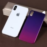 RURIHAI [Gradient Color] Soft PET [3D Curved] Back Cover Protector for iPhone XS / X 5.8 inch – Purple