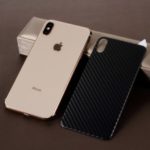 RURIHAI 3D Curved Carbon Fiber TPE Protection Back Cover Film for iPhone XS Max 6.5 inch – Black