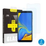 2Pcs/Set ITIETIE 2.5D 9H Tempered Glass Screen Protector for Samsung Galaxy A7 (2018) – Black