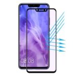 HAT PRINCE 0.2mm 9H 3D Curved Carbon Fiber Anti-blue-ray Tempered Glass Full Size Screen Protector for Huawei P Smart+ / nova 3i / nova 3 – Black