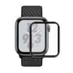 HAT PRINCE for Apple Watch Series 4 44mm 3D Full Size Electroplating PET Curved Hot Bending HD Clear Screen Shield – Black