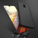 Twill Texture TPU Back Mobile Cover for OnePlus 6T – Black