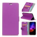 Wallet Stand PU Leather Magnetic Protector Cover for Wiko Harry 2 – Purple