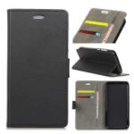 PU Leather Folio Flip Wallet Stand Case for Wiko Harry 2 – Black