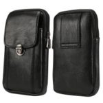 Litchi Texture PU Leather Vertical Zippered Holster Pouch Case with Belt Hole for iPhone XS / Samsung Note9, Size: 17 x 9.5cm – Size: S / Black