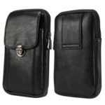 Litchi Texture PU Leather Vertical Zippered Holster Pouch Case with Belt Hole for iPhone XS / Samsung Note9, Size: 17 x 9.5cm – Size: S / Brown