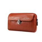 Litchi Skin PU Leather Horizontal Holster Pouch Case for iPhone XS 5.8 inch / Huawei Mate 10 Pro / Mate 10, Size: 163 x 90 x 25mm – Brown