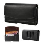 PU Leather Holster Case for iPhone XR 6.1 inch / iPhone XS Max 6.5 inch, Size: 16 x 8.3 x 1.8 cm – Black