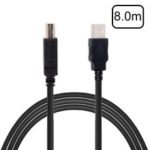8m USB Standard-B Type to USB 2.0 Male Data Cable for Hard Disk & Scanner & Printer