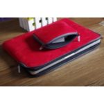 PU Leather Laptop Sleeve Case Bag for 13.3 inch Macbook – Red