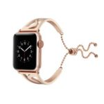 Classic Metal S Shape Watchband Bracelet for Apple Watch Series 4 40mm/3/2/1 38mm – Rose Gold