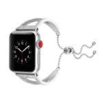 For Apple Watch Series 4 40mm / Series 3 2 1 38mm Watch Bracelet Replacement [Diamond Decor] [Stainless Steel] – Silver