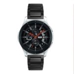 Stainless Steel Link Chain Watch Wrist Band for Samsung Galaxy Watch 46mm – Black