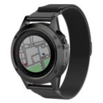Milanese Stainless Steel Magnetic Watch Strap 26mm for Garmin Fenix 5 / Fenix 5 Plus – Black