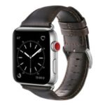 Popular Crazy Horse Top Layer Cowhide Leather Wrist Watchband Strap for Apple Watch Series 4 40mm, Series 3 / 2 / 1 38mm – Coffee