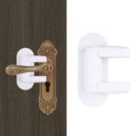2PCS Door Handle Safety Lock Child Safety Door Lever Lock with 3M Adhesive