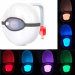 8 Colors LED Toilet Night Light Motion Activated LED Sensor WC Light – White