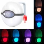 8 Colors LED Toilet Night Light Motion Activated LED Sensor WC Light – White