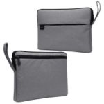 Splash-proof Nylon Fabric Soft Plush Lining Sleeve Bag for 15.6-inch Laptop – Grey