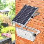 12W 65-LED Outdoor Solar Light 1500lm Radar Sensor Solar Flood Light IP65 Waterproof Wall Lamp