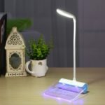 Dimmable Touch LED Desk Lamp with Message Board and Fluorescent Pen – Blue