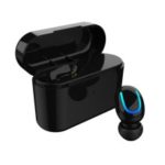 Mini Single In-ear Wireless Bluetooth 4.2 Earphone with Charging Box – Black