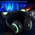 Cat Ear Pattern Luminous Bluetooth 4.2 Headphone Over-ear Headset with Microphone