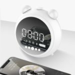 JKR-8100 Bluetooth Alarm Clock Speaker Built-in Mic Support AUX-in / FM / TF Card – White