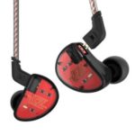 KZ AS10 5BA Drive Unit In Ear Earphone 5 Balanced Armatured HiFi Hybrid Wired Earbuds 3.5mm without Microphone (Standard Version) – Black
