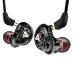 QKZ VK1 Coaxial Four Elements 3.5mm In-ear Stereo Earphone Wired Earbuds (without Microphone) – Black