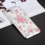 GIRLSCASE Flower Pattern Rhinestone TPU PC Hybrid Case for iPhone 8 Plus / 7 Plus 5.5 inch – Pink Flower