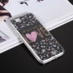 GIRLSCASE Flower Pattern Rhinestone TPU PC Hybrid Mobile Phone Case for iPhone 8 / 7 4.7 inch – LOVE Pattern