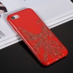 GIRLSCASE Case for iPhone 8 / 7 4.7-inch Rhinestone Decor PC TPU Hybrid Cover – Pretty Phoenix / Red