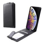 Vertical Flip PU Leather Phone Case Shell for iPhone XS Max 6.5 inch – Black