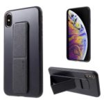 ROAR KOREA Aura Series TPU Casing with PU Leather Kickstand for iPhone XS Max 6.5 inch – Black
