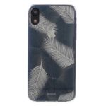 ROAR KOREA Patterned IMD PC + TPU Mobile Casing for iPhone XR 6.1 inch – Blue / White