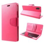 MERCURY GOOSPERY Sonata Diary Leather Flip Case for iPhone XS Max 6.5 inch – Rose